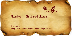 Minker Grizeldisz névjegykártya